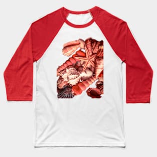 Summer Seashells Beach Baseball T-Shirt